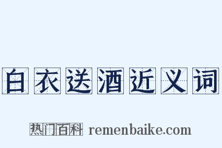 白衣送酒近义词是什么意思的图片